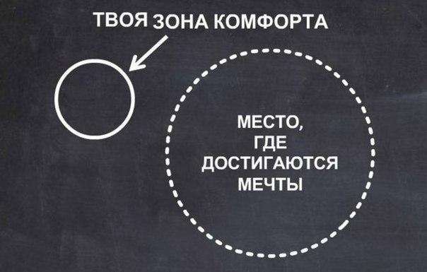 1. Вылезайте из своей зоны комфорта и держитесь от неё подальше.